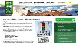 Make a Red Light Camera Violation Payment | City of Miami Springs ...