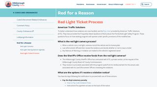 Hillsborough County - Red Light Ticket Process