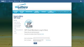 VIP Club Members Log In Here - Iowa Lottery › VIP Club