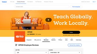 Working at VIPKID: 232 Reviews | Indeed.com
