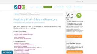 Free Calls with VIP - Offers and Promotions - VIP Communications