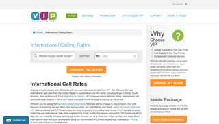 International Calling Rates - VIP Communications