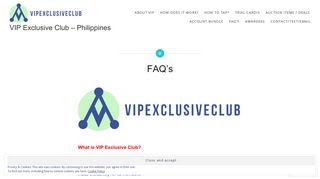 FAQ's – VIP Exclusive Club – Philippines