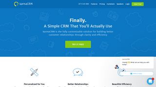 karmaCRM - Web Based Small Business CRM Software