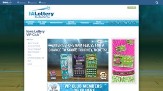 Iowa Lottery › VIP Club