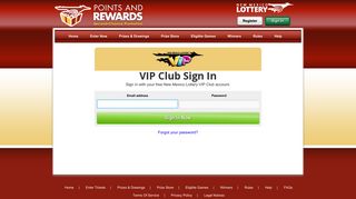 VIP Club Sign In - New Mexico Lottery