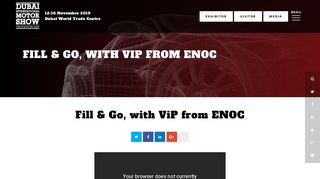Fill & Go, with ViP from ENOC - Dubai International Motor Show 2019 ...