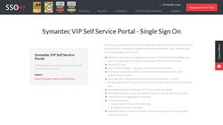 Symantec VIP Self Service Portal - Single Sign On - SAML SSO ...