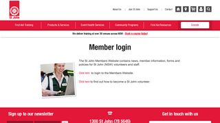 Member login | St John NSW