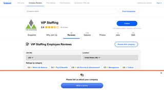 Working at VIP Staffing: 85 Reviews | Indeed.com
