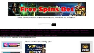 VIP Stakes Casino 20 Free Spins and €10 Sign up Bonus