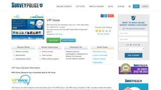 VIP Voice Ranking and Reviews - SurveyPolice