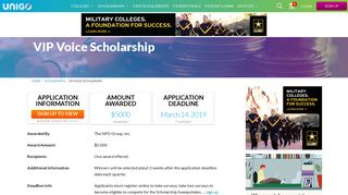 VIP Voice Scholarship Details - Apply Now | Unigo