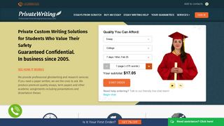 Private Custom Essay Writing Service | 100% Anonymous
