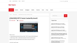 [CRACKED] VIP72 Socks Cracked by AnonX - Net Tool'z