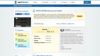 VIP72 VPN Review & Test 2019 - Keep This in Mind Before Buying