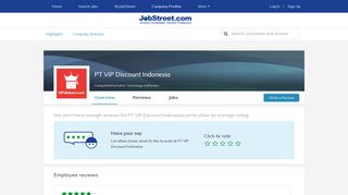 PT VIP Discount Indonesia - JobStreet.com