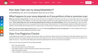 How does Viper use my essay or dissertation? - Viper Plagiarism ...