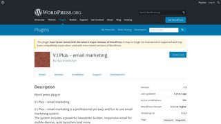 V.I.Plus – email marketing | WordPress.org
