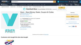 Vipon - Save Money, Deals, Coupon & Codes: Amazon.co.uk ...