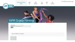 Login to ViPR Group Fitness