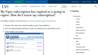 My Vipre subscription has expired or is going to expire. How do I ...