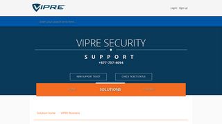 VIPRE Cloud : Support