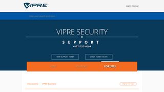 VIPRE Endpoint Security Cloud Edition : Support