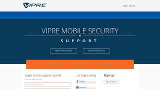 Login - VIPRE Mobile Security