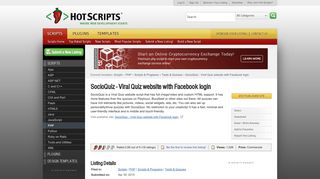 SocioQuiz - Viral Quiz website with Facebook login | HotScripts Tests ...