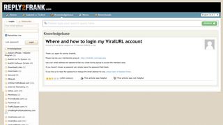 Where and how to login my ViralURL account - Powered by Kayako ...