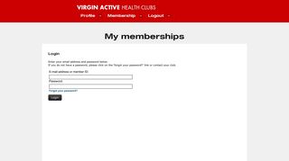 Virgin Active member portal - EXERP