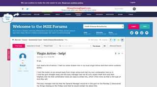 Virgin Active - help! - MoneySavingExpert.com Forums