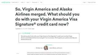 Should you keep a Virgin America credit card?  Credit Karma