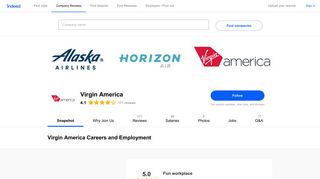 Virgin America Careers and Employment | Indeed.com