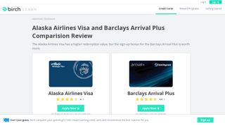 Alaska Airlines Visa and Barclays Arrival Plus Comparision Review ...