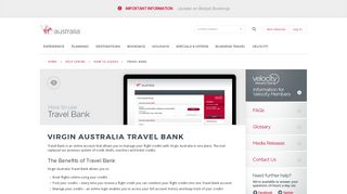 Travel Bank | Virgin Australia