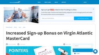 Increased Sign-up Bonus on Virgin Atlantic MasterCard