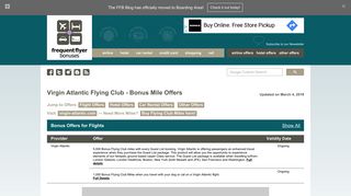 Frequent Flyer Bonuses | Virgin Atlantic Flying Club - Bonus Mile Offers