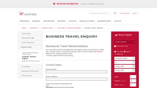 Accelerate Corporate Program Enquiry | Virgin Australia