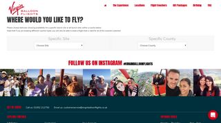 Where would you like to fly? - Book - Virgin Balloon Flights