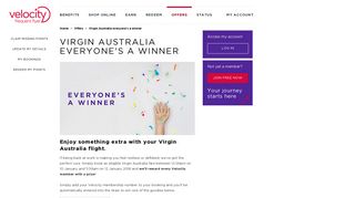 Virgin Australia everyone's a winner | Velocity Frequent Flyer