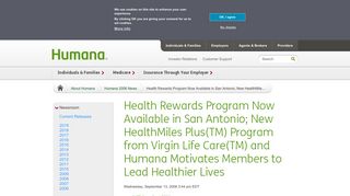 Health Rewards Program Now Available in San Antonio; New ...