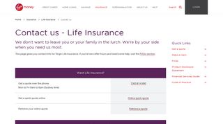 Contact us | Life Insurance | Virgin Money