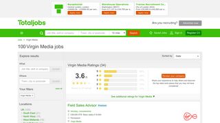 Virgin Media Jobs, Vacancies & Careers - totaljobs