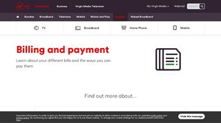 Billing & Payment | Customer Support | Virgin Media Ireland