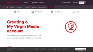 Creating a My Virgin Media account | Virgin Ireland