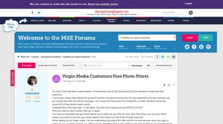 Virgin Media Customers Free Photo Prints - MoneySavingExpert.com ...