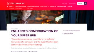 Enhanced configuration of your Super Hub | Virgin Media Business