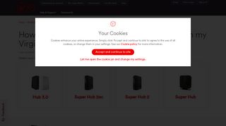 Changing your Virgin Media Hub's settings page password